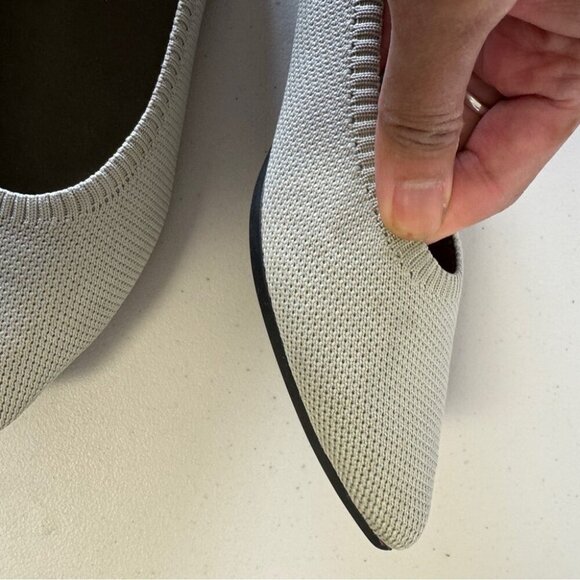 Vivaia Aria 2.0 Mint Gray Pointed Toe Ballet Flat Comfort Shoes Size 37.5 - Picture 12 of 16